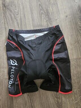 Peloton Women's Black Bike Shorts with Red Trim